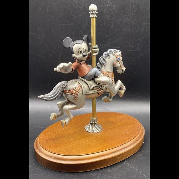 Chilmark Disney ~ Mickey & Minnie Mouse Carousel Ride LE Pewter Figurines - Picture 9 of 9